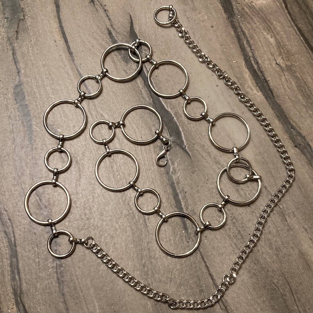 Torrid circle chain belt, silver, size 1/2